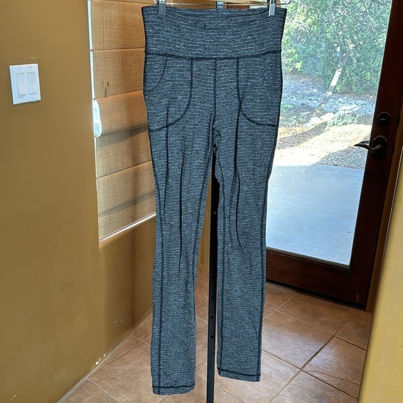 Lululemon Skinny Will Pant Pique Black Gray Full Length Size 6 - Picture 11 of 16